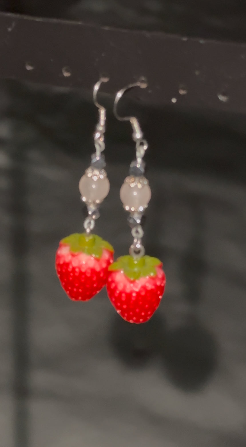 Strawberry Rose Quartz Earrings