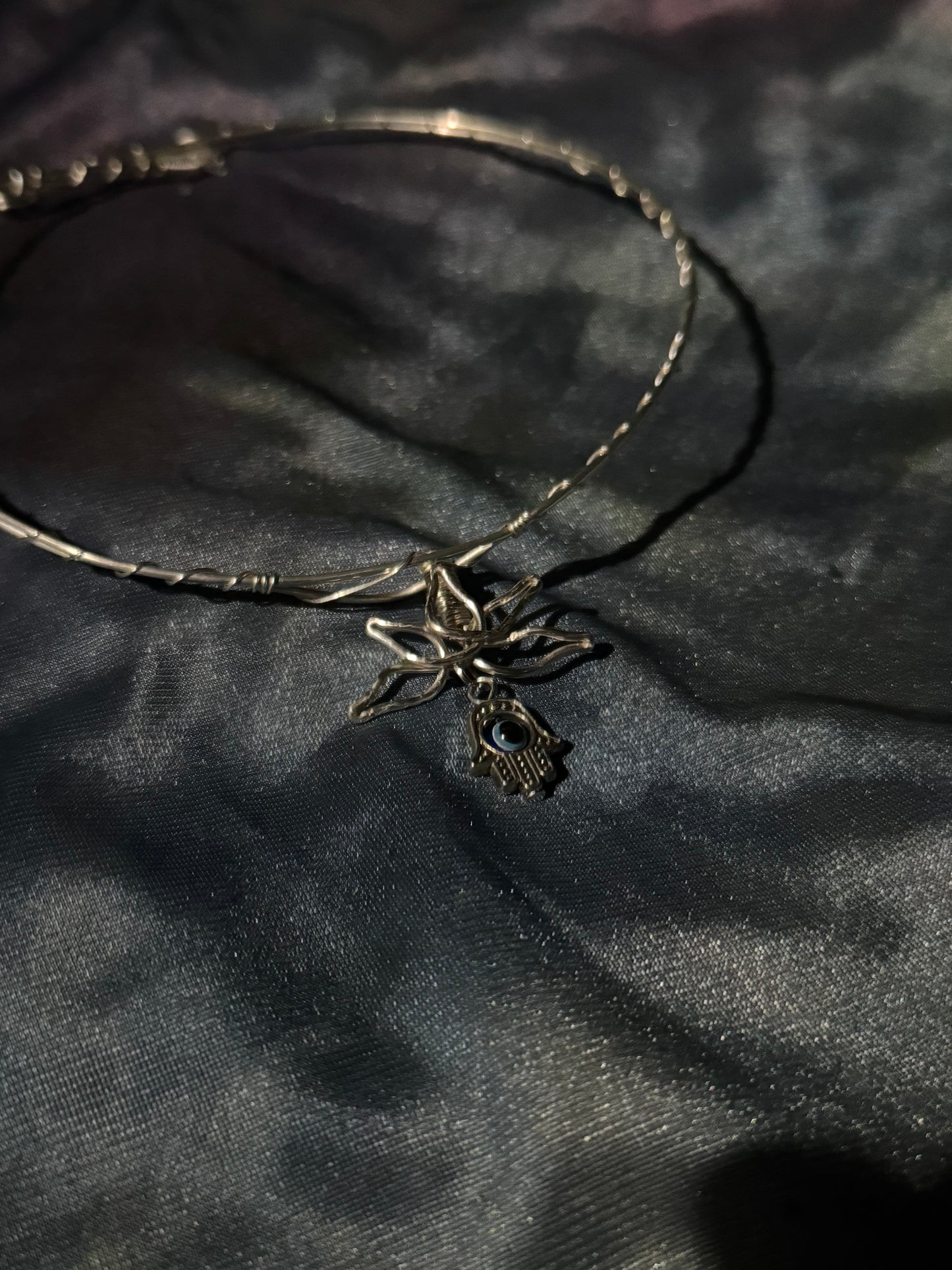 Lotus and Hamsa Choker