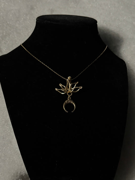 Lotus Moonflower Necklace