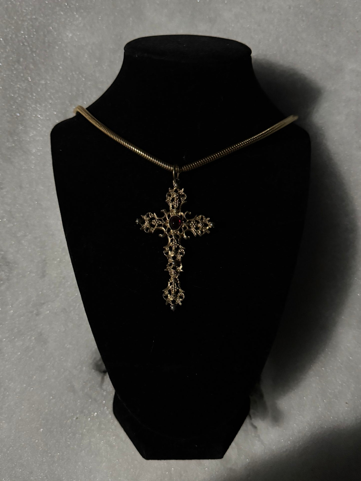 Gold Ruby Cross